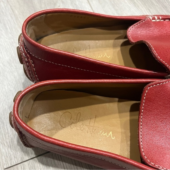 Red Leather Women's Cole Haan Loafers - Picture 5 of 7